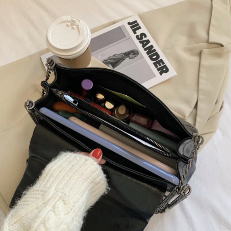 Bolsa Média Elegance Zara [COURO ECOLÓGICO PREMIUM]