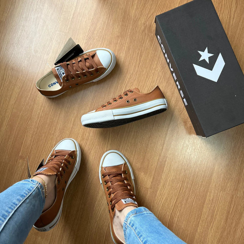 Tênis All Star Caramelo Feminino Courino [Promoção Exclusiva]