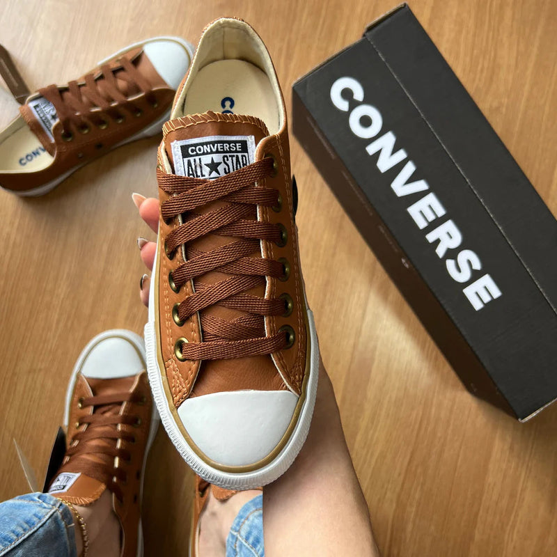 Tênis All Star Caramelo Feminino Courino [Promoção Exclusiva]